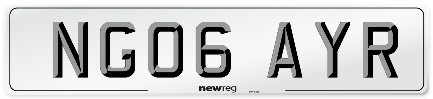 NG06 AYR Number Plate from New Reg